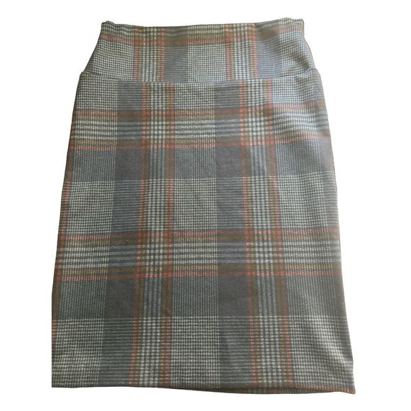 NWOT Ashley  Blue Plaid Pencil‎ Skirt Petite Small - Picture 1 of 5